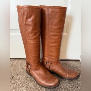 FRYE knee high harness riding boots